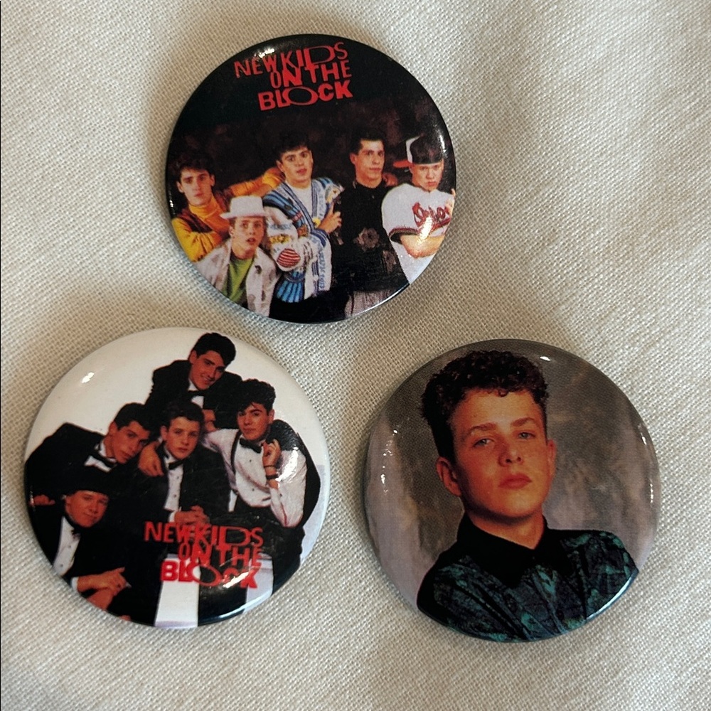 New Kids on the Block Vintage Button Set